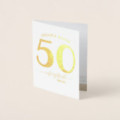 メモリ保持記念カード50誕生日 箔カード (正面)