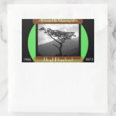 メモリ内の寄贈 – 長方形 長方形シール (バッグ)