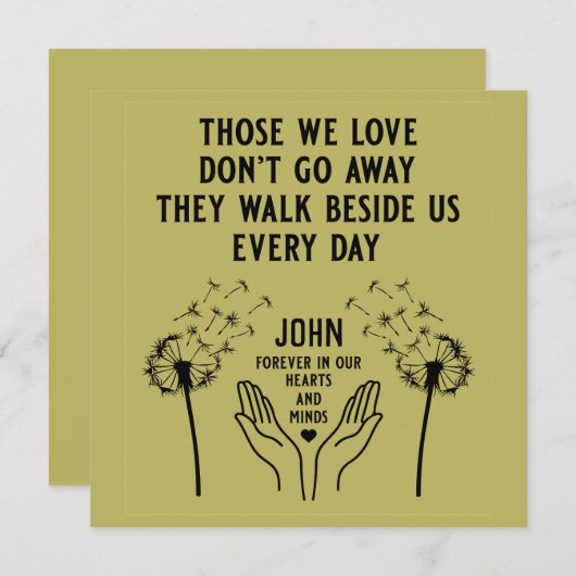 メモリ内の葬儀披露宴 (正面/裏面)