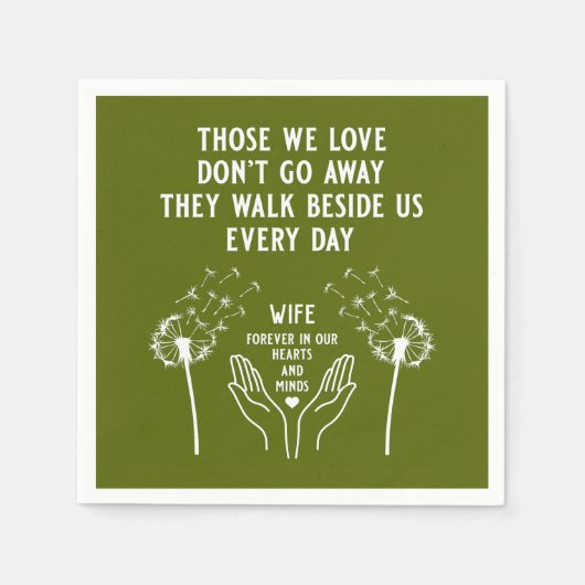 メモリ内の葬儀披露宴 スタンダードカクテルナプキン (正面)