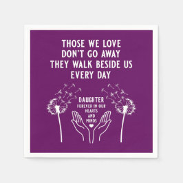 メモリ内の葬儀披露宴 スタンダードカクテルナプキン