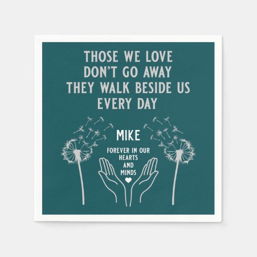 メモリ内の葬儀披露宴 スタンダードカクテルナプキン (正面)