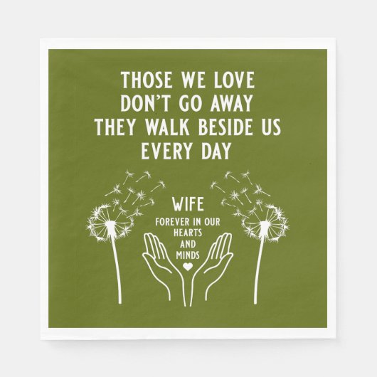 メモリ内の葬儀披露宴 スタンダードランチョンナプキン (正面)