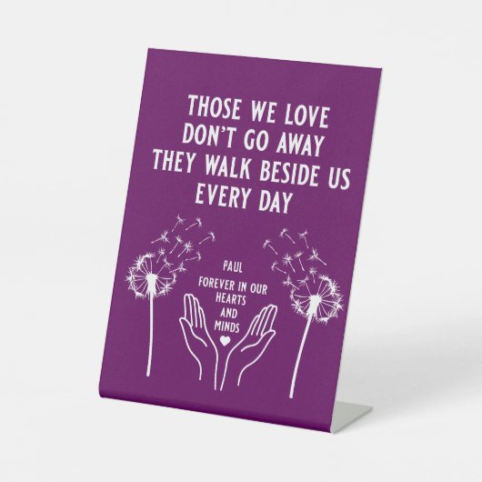 メモリ内の葬儀披露宴 台座サイン (正面)