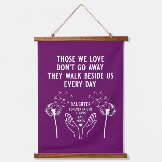 メモリ内の葬儀披露宴 吊り下げ型タペストリー (正面)