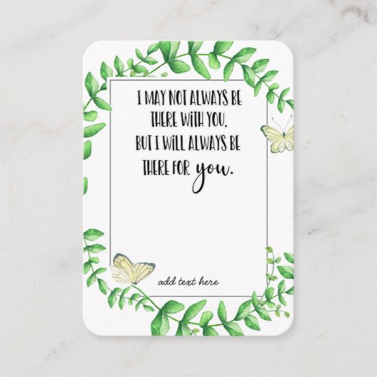 メモリ内悔やみや弔慰メモリアルエンジェル記念ギフト 名刺 (正面)