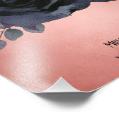 メモリ内赤面水色ブラックバラモダンゴシック フォトプリント (角)