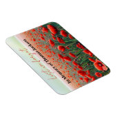 メモリ内退役軍人のパーソナライズされたpoppyフィールド マグネット (右側)