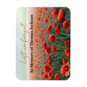 メモリ内退役軍人のパーソナライズされたpoppyフィールド マグネット (縦)