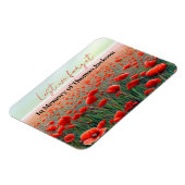 メモリ内退役軍人のパーソナライズされたpoppyフィールド マグネット (左側)