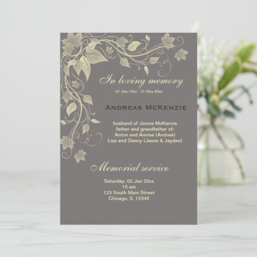 メモリ内 案内状 (スタンド正面)