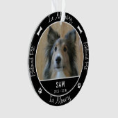 メモリ内 – 犬の紛失 – カスタム写真/名前 オーナメント (正面)