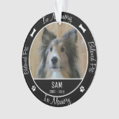メモリ内 – 犬の紛失 – カスタム写真/名前 オーナメント (正面)