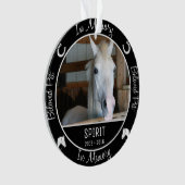 メモリ内-馬の紛失-カスタムの写真/名前 オーナメント (正面)