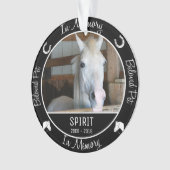 メモリ内-馬の紛失-カスタムの写真/名前 オーナメント (正面)