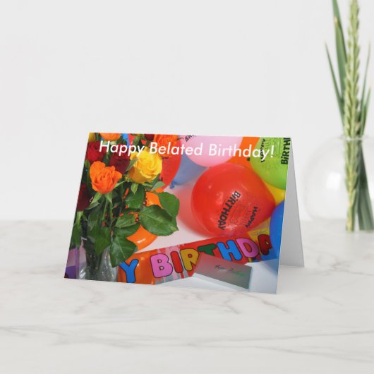 メモリ失効遅延誕生日カード カード (正面)