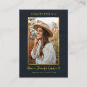 メモリ永遠の写真正統派祈りの言葉カード プレイスカード (正面)