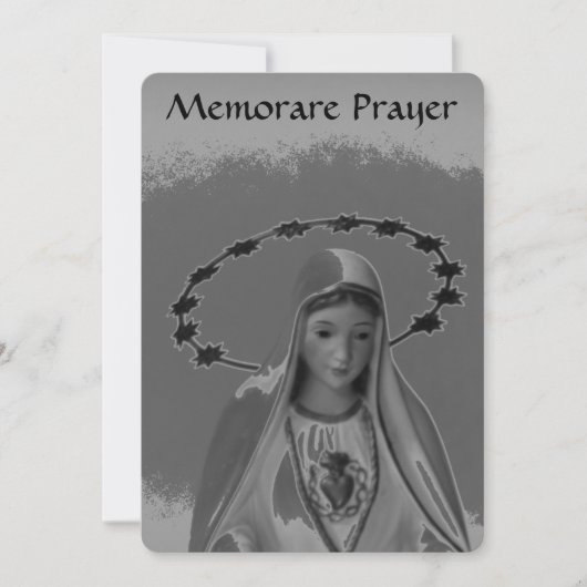 メモリ祈りの言葉にヴァージンメアリーフラットカード (正面)