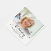 メモリ祝ーの写真の生活 スタンダードランチョンナプキン (角)