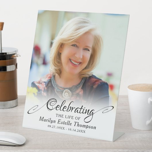 メモリ祝ーの写真の生活 台座サイン (インサイチュ)