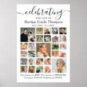 メモリ祝ーの生活引用文27写真コラージュ ポスター (正面)