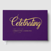 メモリ祝ーの「人生」金ゴールド ゲストブック (正面)