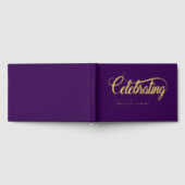 メモリ祝ーの「人生」金ゴールド ゲストブック (全面)