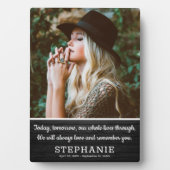 メモリ素朴ル悔やみや弔慰引用文 |写真保存 フォトプラーク (正面)