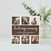 メモリ素朴ー写真コラージュ悔やみや弔慰 サンキューカード (スタンド正面)