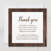 メモリ素朴ー写真コラージュ悔やみや弔慰 サンキューカード (裏面)