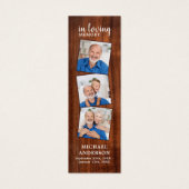 メモリ素朴ー3写真葬式祈りの言葉ブックマーク (正面)