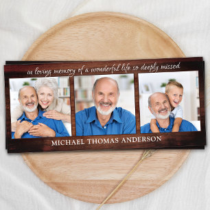 メモリ素朴ー3写真葬式祈りの言葉ブックマーク