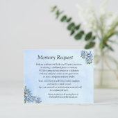 メモリ要求 – 青い牡丹カード (スタンド正面)