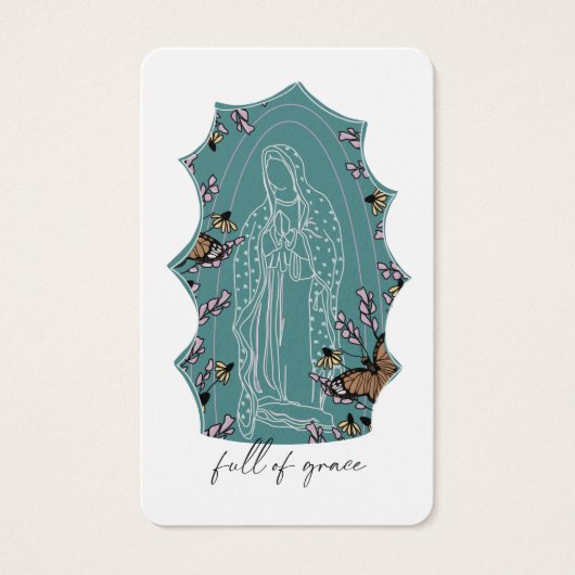 メモリ賛美祈りの言葉カード内のマザーヴァージンメアリー (正面)