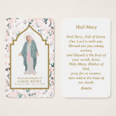 メモリ賛美祈りの言葉カード内の母カトリック (正面&裏面)