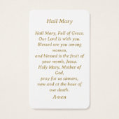 メモリ賛美祈りの言葉カード内の母カトリック (裏面)