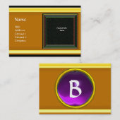 メモリ鮮やか2モノグラム宝石バイオレット 名刺 (正面/裏面)