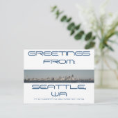 メモリ2 371、あいさつ、差出人:、シアトル、ワ、博士… ポストカード (スタンド正面)