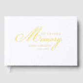 メモリ「愛するメモリ内」金ゴールド – ホイル、白 ゲストブック (正面)