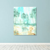メモリ、抽象芸術景観樹木アート絵画ズ キャンバスプリント (インサイチュ (ウッドフロア))