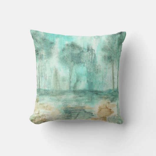 メモリ、抽象芸術景観樹木アート絵画ズ クッション (正面)