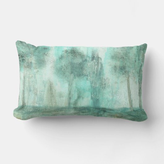 メモリ、抽象芸術景観樹木アート絵画ズ ランバークッション (正面)