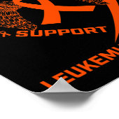 メモリOにおけるオレンジリボンハート白血病認識度 ポスター (角)