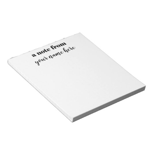 メモ帳からのパーソナライズされたメモ ノートパッド (アングル)