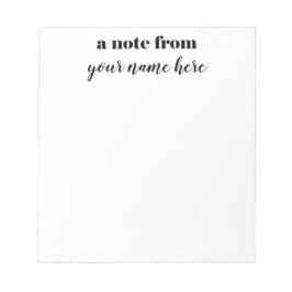 メモ帳からのパーソナライズされたメモ ノートパッド