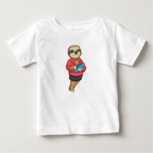 メモ帳で秘書としてスロース ベビーTシャツ