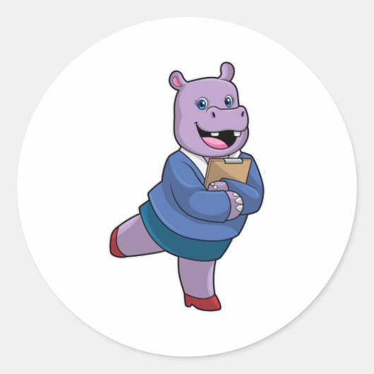 メモ帳で秘書としてHippo ラウンドシール (正面)