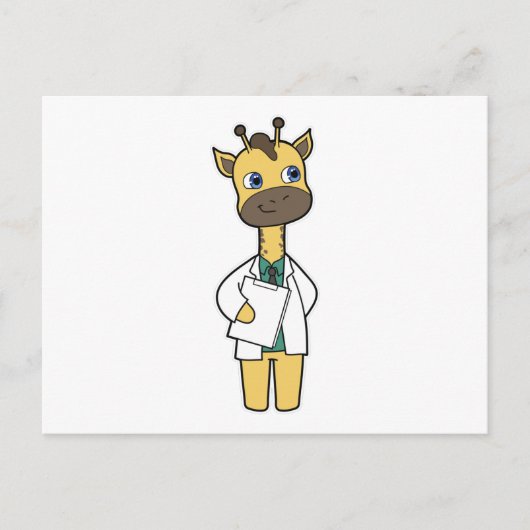 メモ帳でGiraffe as Doctor ポストカード (正面)