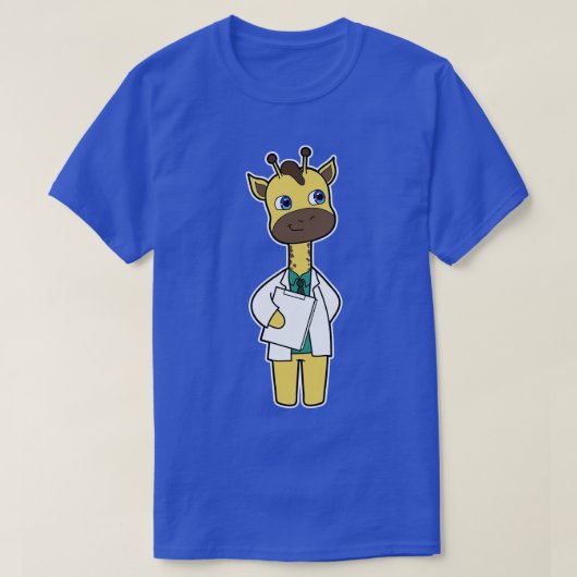 メモ帳でGiraffe as Doctor Tシャツ (デザイン正面)