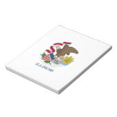 メモ帳とイリノイ州旗州 ノートパッド (回転)